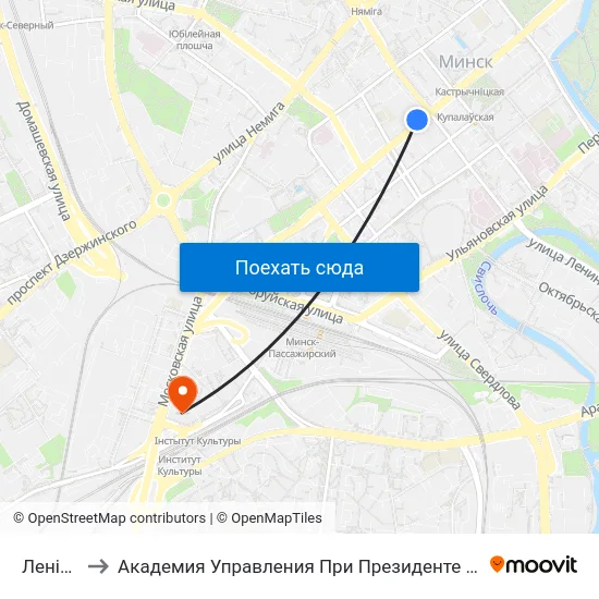 Леніна to Академия Управления При Президенте Рб map
