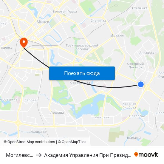 Могилевская to Академия Управления При Президенте Рб map
