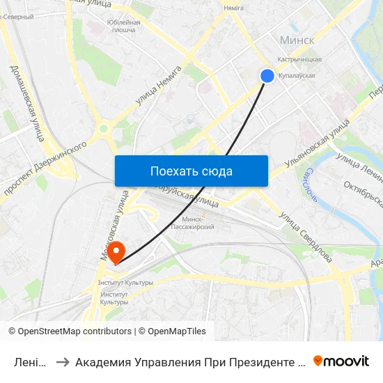 Леніна to Академия Управления При Президенте Рб map