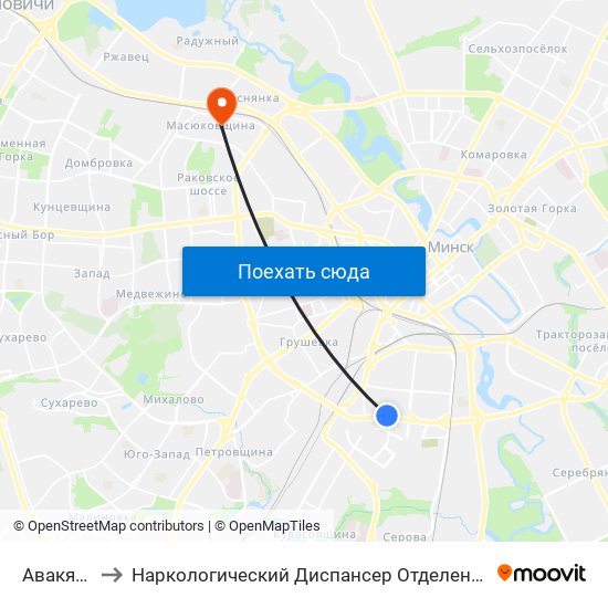 Авакяна to Наркологический Диспансер Отделение 5 map