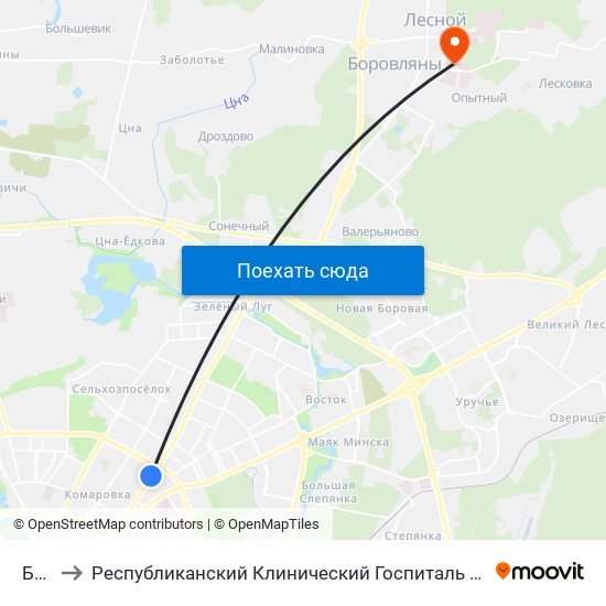 Бнту to Республиканский Клинический Госпиталь Инвалидов Вов map