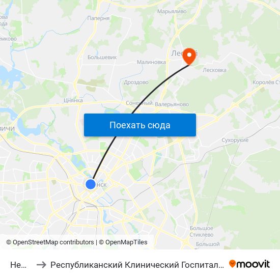 Немига to Республиканский Клинический Госпиталь Инвалидов Вов map