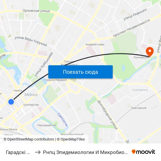 Гарадскі Вал to Рнпц Эпидемиологии И Микробиологии map