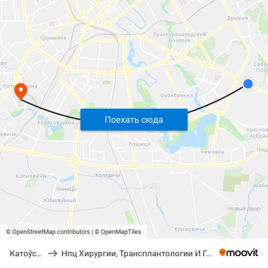 Катоўскага to Нпц Хирургии, Трансплантологии И Гематологии map