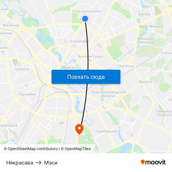 Някрасава to Мэси map