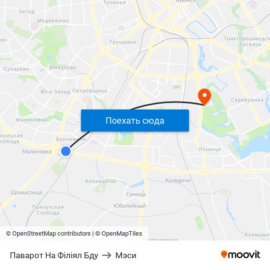 Паварот На Філіял Бду to Мэси map