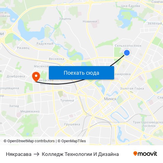 Някрасава to Колледж Технологии И Дизайна map