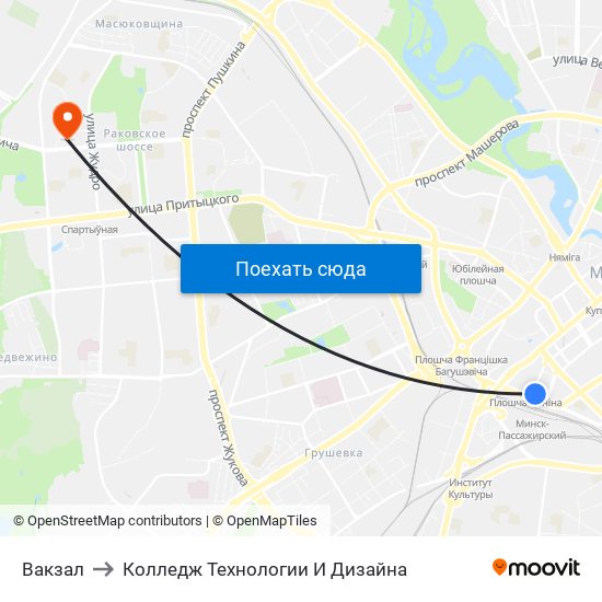 Вакзал to Колледж Технологии И Дизайна map