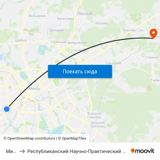 Михалово to Республиканский Научно-Практический Центр Медицинской Экспертизы И Реабилитации map