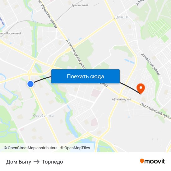 Дом Быту to Торпедо map