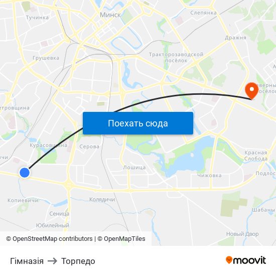 Гімназія to Торпедо map