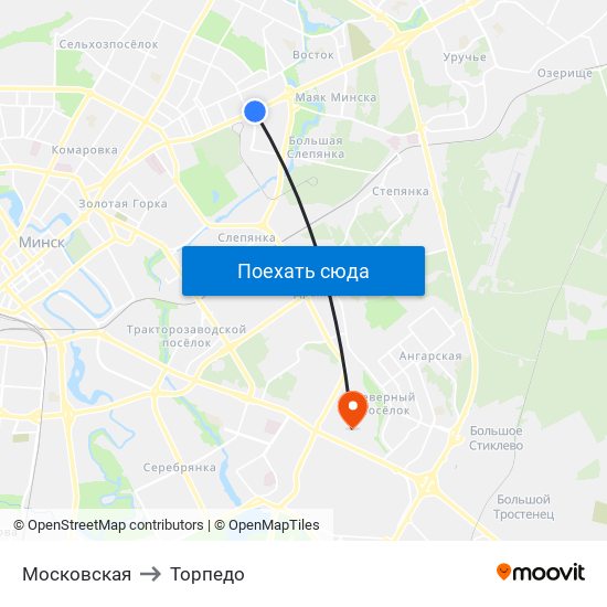 Московская to Торпедо map