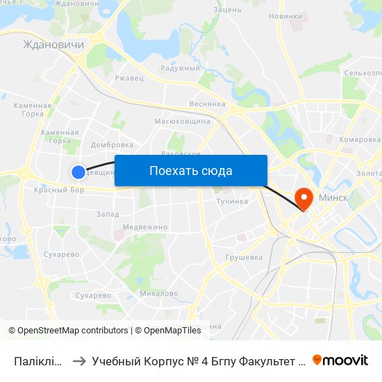 Паліклініка №26 to Учебный Корпус № 4 Бгпу Факультет Эстетического Образования map