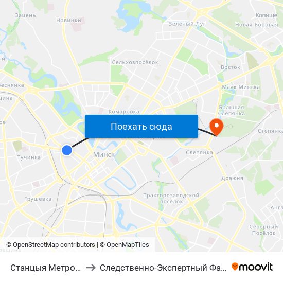 Станцыя Метро Фрунзенская to Следственно-Экспертный Факультет Академии Мвд map