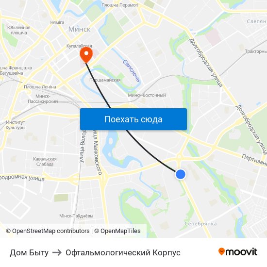 Дом Быту to Офтальмологический Корпус map