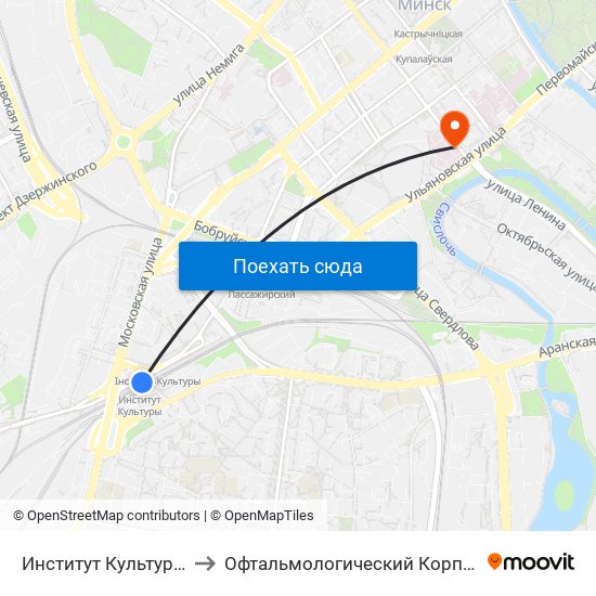 Институт Культуры to Офтальмологический Корпус map