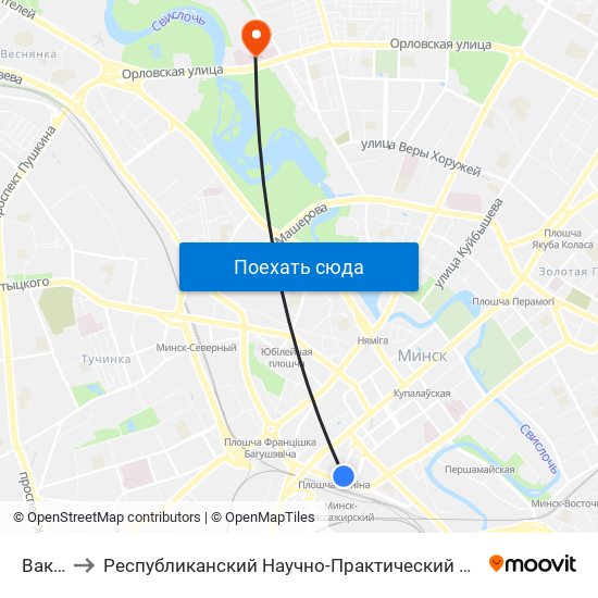 Вакзал to Республиканский Научно-Практический Центр „Мать И Дитя“ map