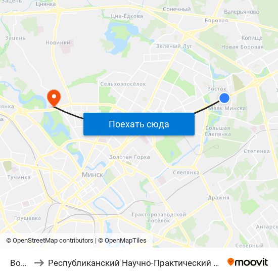 Восток to Республиканский Научно-Практический Центр „Мать И Дитя“ map