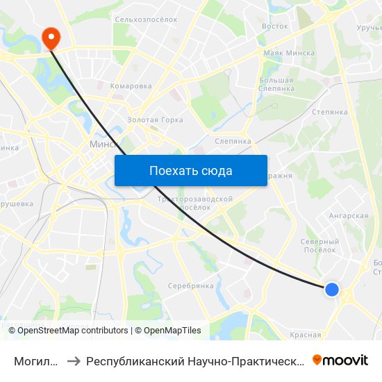 Могилевская to Республиканский Научно-Практический Центр „Мать И Дитя“ map