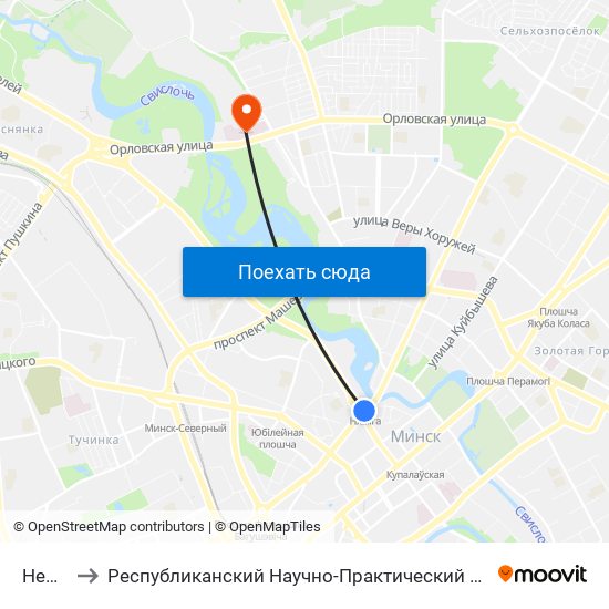 Немига to Республиканский Научно-Практический Центр „Мать И Дитя“ map