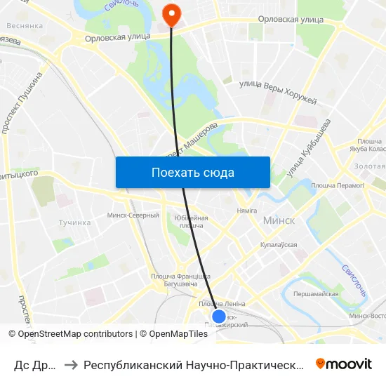 Дс Дружная to Республиканский Научно-Практический Центр „Мать И Дитя“ map