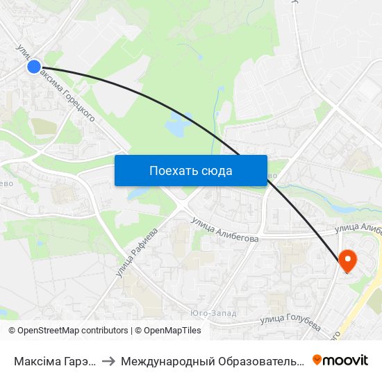 Максіма Гарэцкага to Международный Образовательный Центр map