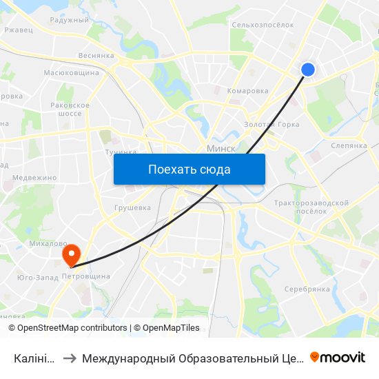 Калініна to Международный Образовательный Центр map