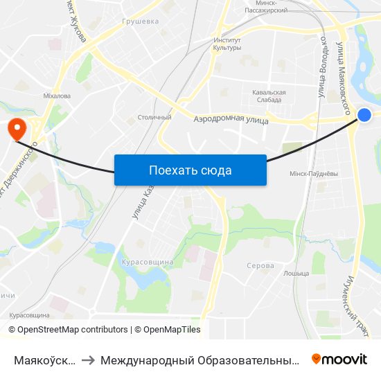 Маякоўскага to Международный Образовательный Центр map