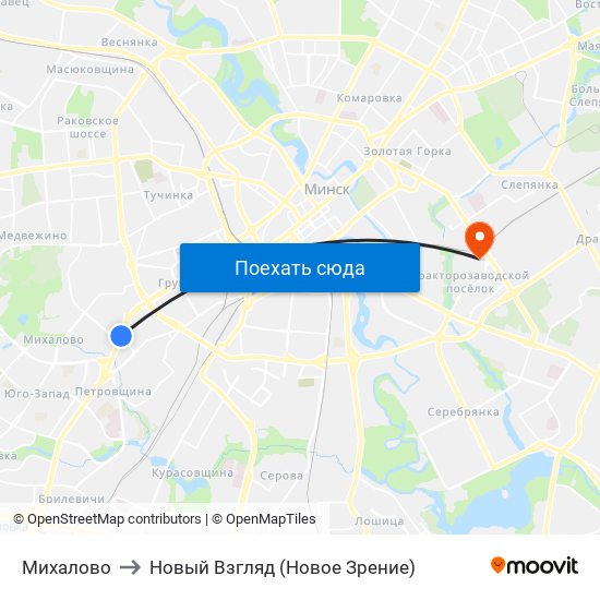 Михалово to Новый Взгляд (Новое Зрение) map