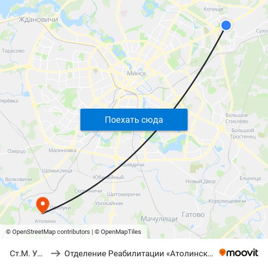 Ст.М. Уручча to Отделение Реабилитации «Атолинской Больницы» map