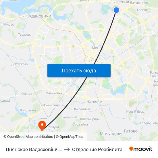 Цнянскае Вадасховішча (Цнянское Водохранилище) to Отделение Реабилитации «Атолинской Больницы» map