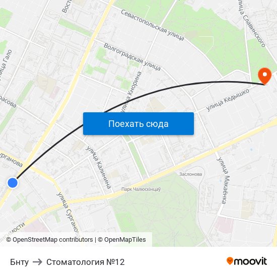Бнту to Стоматология №12 map