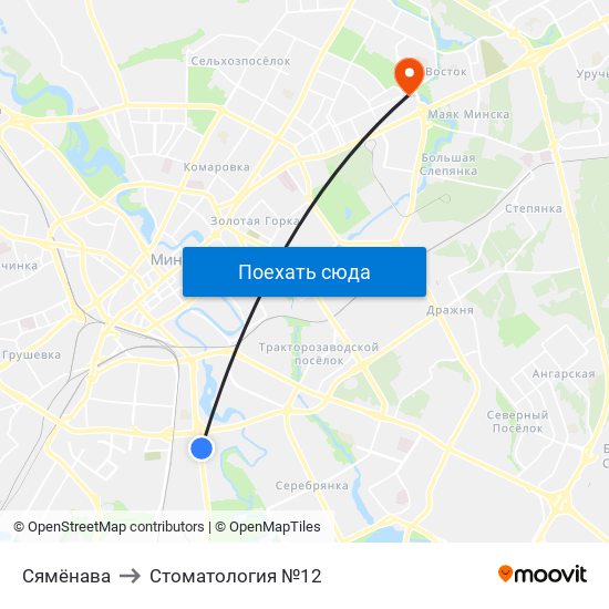 Сямёнава to Стоматология №12 map