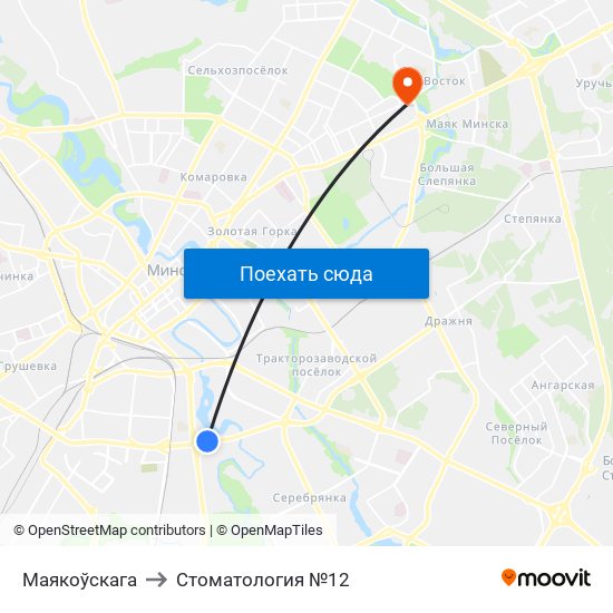 Маякоўскага to Стоматология №12 map