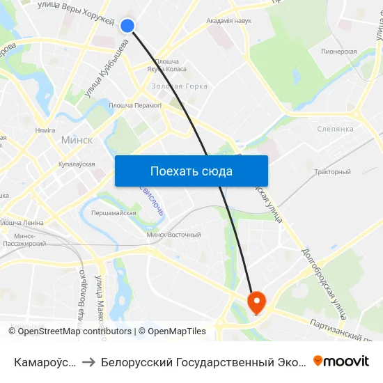 Камароўскі Рынак to Белорусский Государственный Экономический Университет map