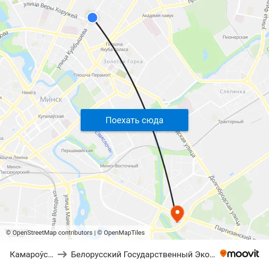 Камароўскі Рынак to Белорусский Государственный Экономический Университет map