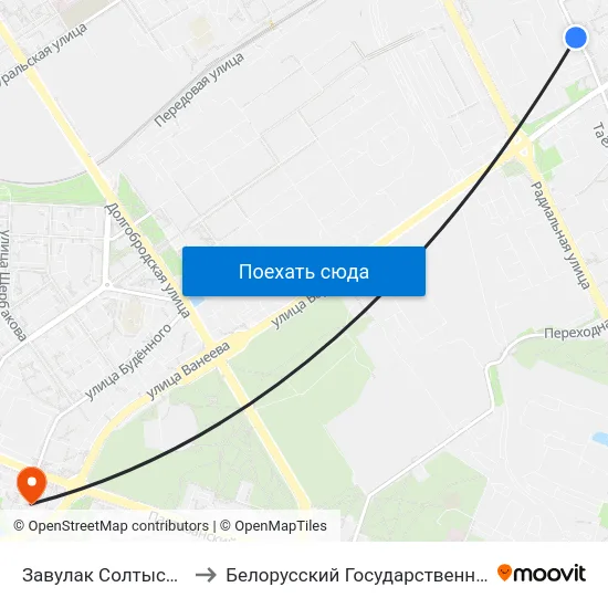 Завулак Солтыса (Переулок Солтыса) to Белорусский Государственный Экономический Университет map