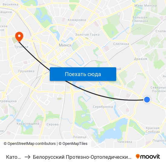 Катоўскага to Белорусский Протезно-Ортопедический Восстановительный Центр map