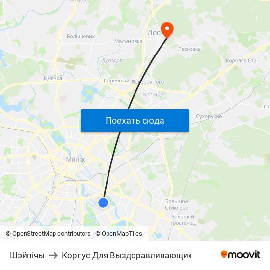 Шэйпічы to Корпус Для Выздоравливающих map