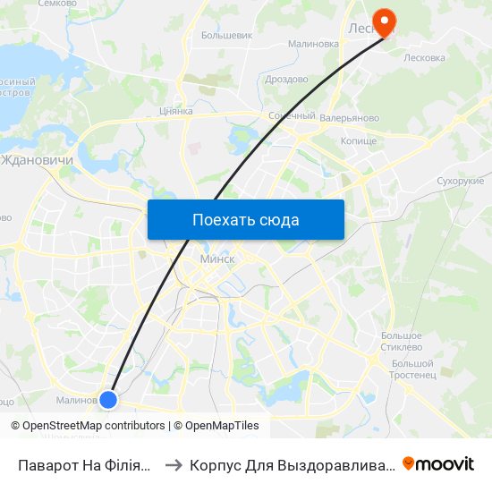 Паварот На Філіял Бду to Корпус Для Выздоравливающих map