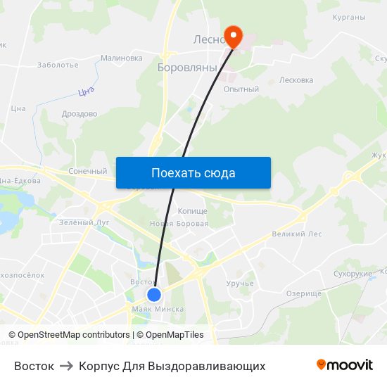 Восток to Корпус Для Выздоравливающих map