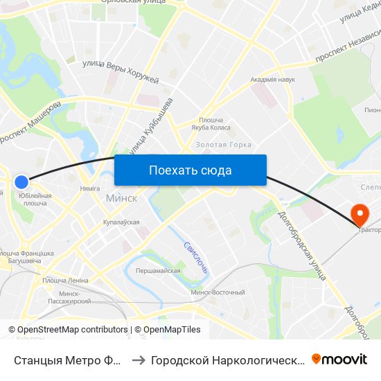 Станцыя Метро Фрунзенская to Городской Наркологический Диспансер map