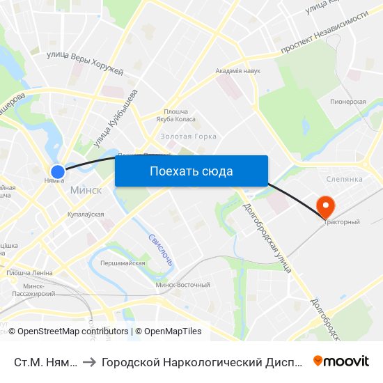 Ст.М. Няміга to Городской Наркологический Диспансер map