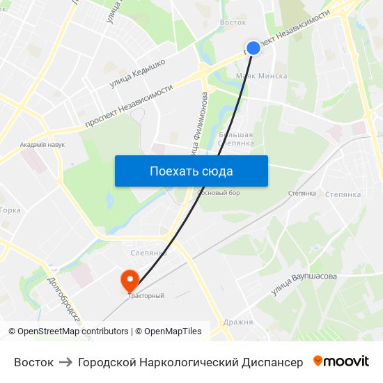 Восток to Городской Наркологический Диспансер map