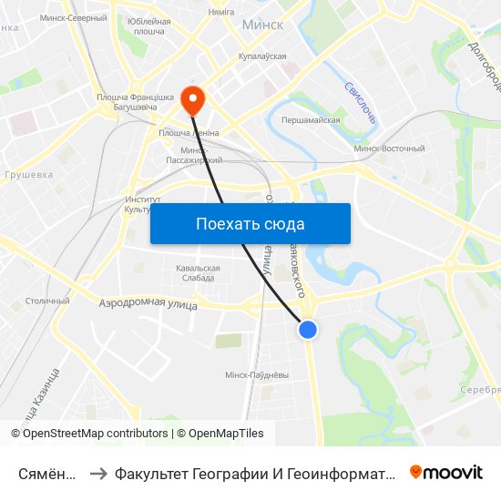 Сямёнава to Факультет Географии И Геоинформатики Бгу map