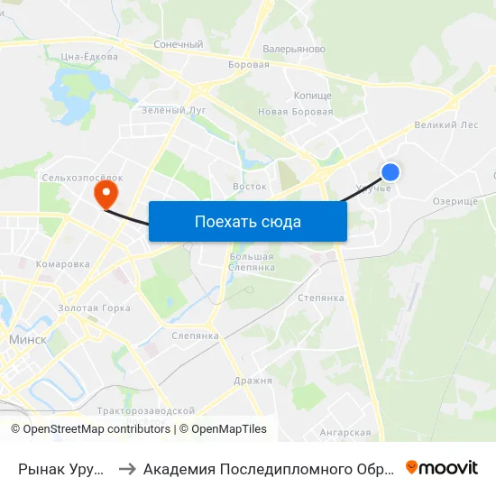 Рынак Уручча-3 to Академия Последипломного Образования map