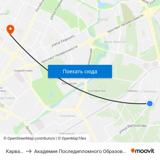 Карвата to Академия Последипломного Образования map