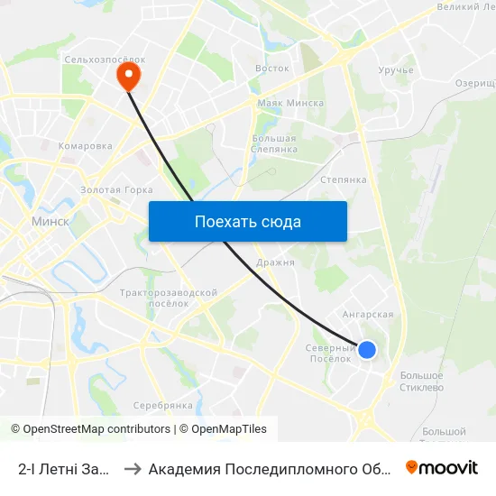 2-І Летні Завулак to Академия Последипломного Образования map