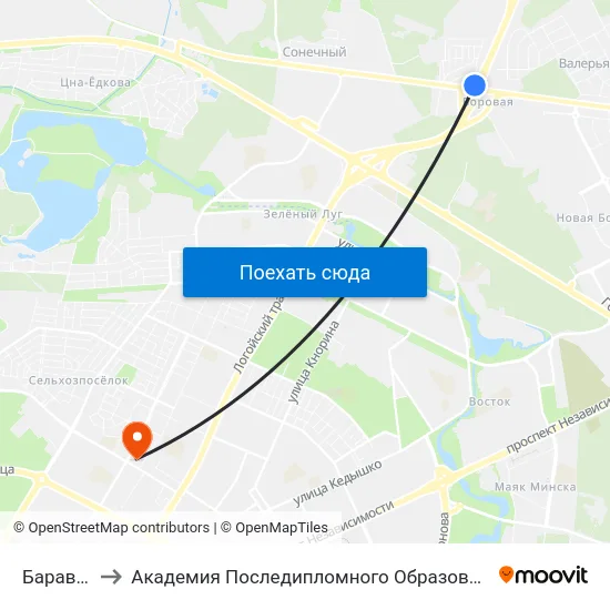 Баравая to Академия Последипломного Образования map