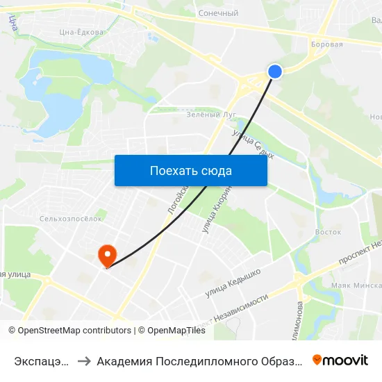 Экспацэнтр to Академия Последипломного Образования map